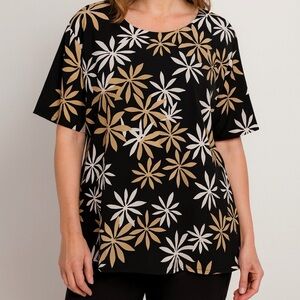 Floral Black and Gold Women’s Blouse